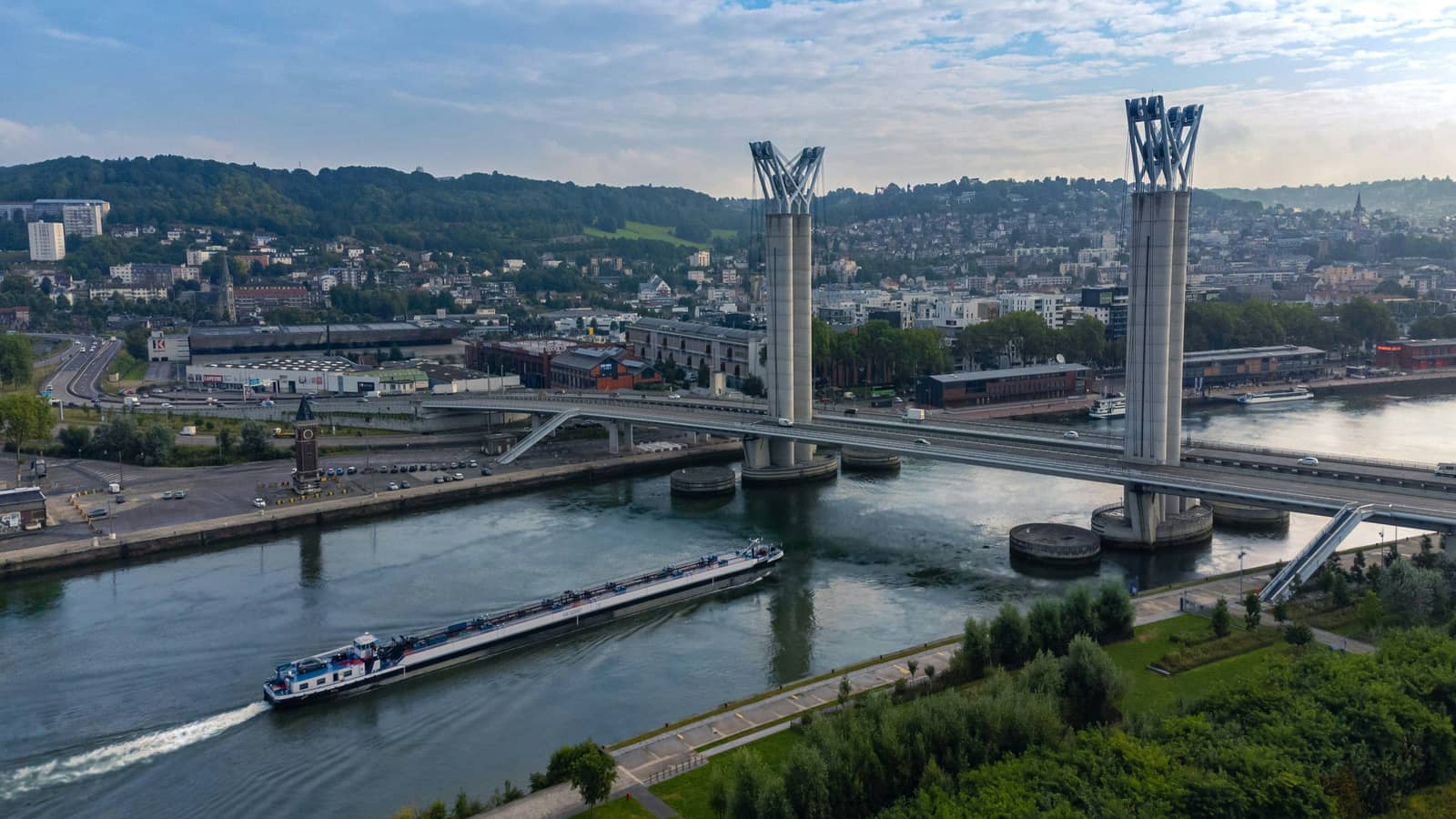 La Seine et le pont Flaubert à Rouen